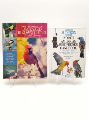 North American Backyard Birding & Audubon Birdfeeder Handbook Lot